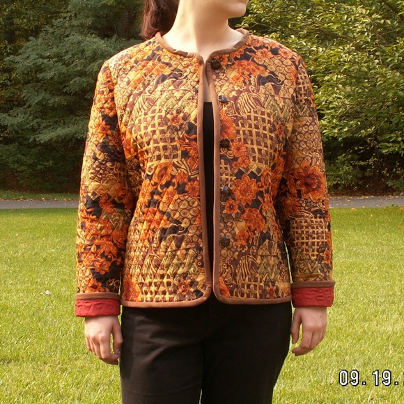 Quilted Jacket NWT Multi Colored Med - Picture 1 of 5